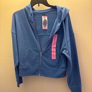 DKNY Women's‎ Blue Zip Hoodie Jacket Size Small NWT